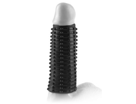 Nakładka na penisa Fantasy X Tensions nubbingowa ciemna 13,9 cm - 5