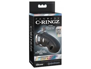 Klatka na penisa silikonowa Fantasy C-Ringz z zamkiem 9,5 cm