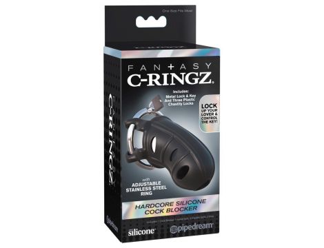 Klatka na penisa silikonowa Fantasy C-Ringz z zamkiem 9,5 cm - 2