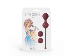 Zestaw kulek dopochwowych Diva Love Story czerwony