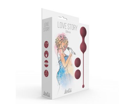 Zestaw kulek dopochwowych Diva Love Story czerwony - 4
