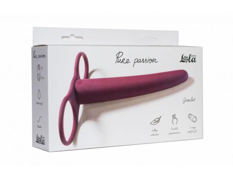 Strap on Pure Passion Gimlet bordowy silikonowy 16 cm