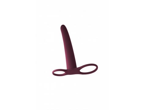 Strap on Pure Passion Gimlet bordowy silikonowy 16 cm - 2