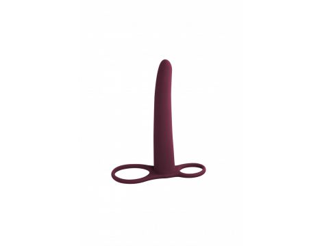 Strap on Pure Passion Gimlet bordowy silikonowy 16 cm - 3