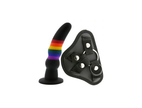 Strap on silikonowy kolorowy Dream Toys 17 cm - 2