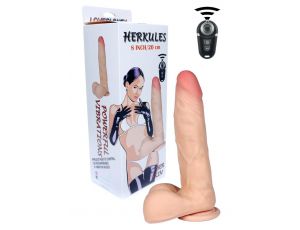 Wibrator realistyczny Herkules Loveclonex cyber skóra 20 cm USB z pilotem