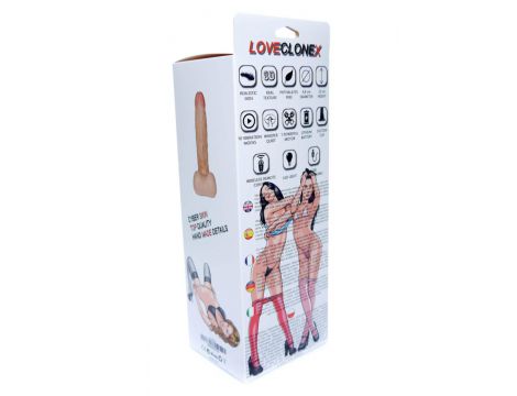 Wibrator realistyczny Herkules Loveclonex cyber skóra 20 cm USB z pilotem - 9