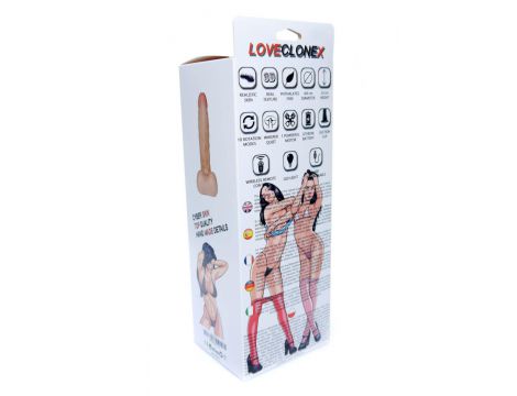 Wibrator realistyczny obrotowy Neptun Loveclonex 20cm USB z pilotem - 5