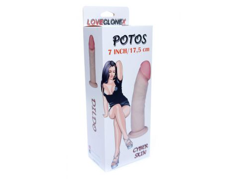 Dildo realistyczne z miękkiej cyberskóry 18 cm z przyssawką - 3
