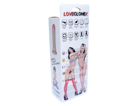 Wibrator realistyczny cyber skórzany Saturn Loveclonex 18 cm rotacyjny - 8