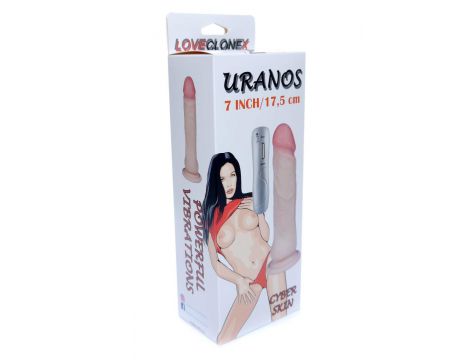 Wibrator realistyczny cyber skórzany Uranos Loveclonex 18 cm - 3