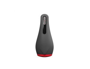 Masturbator ssący Airturn 2 z wibracją i podgrzewaniem USB czarny 22 cm