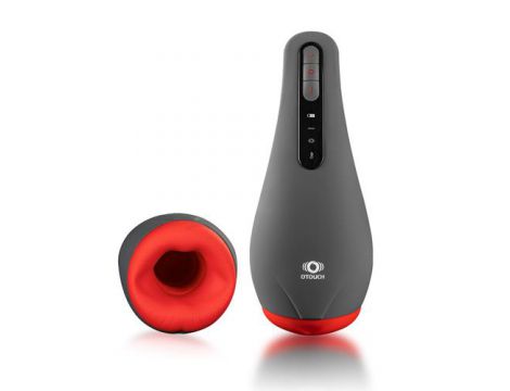 Masturbator ssący Airturn 2 z wibracją i podgrzewaniem USB czarny 22 cm - 6