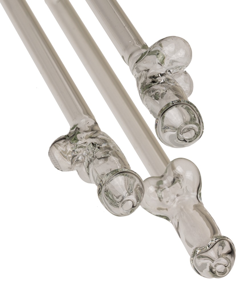 glass drinking straw willy x 4
