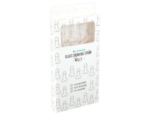 Szklane słomki do picia Willy 21,5 cm 4 sztuki