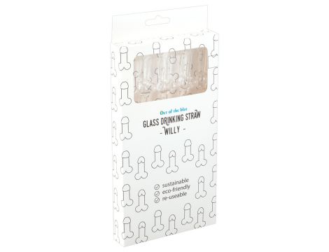 Szklane słomki do picia Willy 21,5 cm 4 sztuki