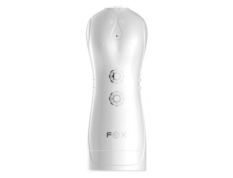 Pulsujący wibrujący masturbator B Series Fox biały USB - 2