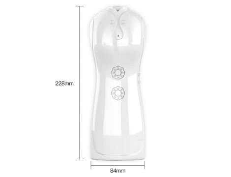 Pulsujący wibrujący masturbator B Series Fox biały USB - 6