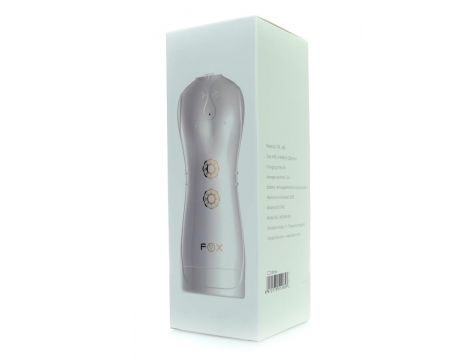 Pulsujący wibrujący masturbator B Series Fox biały USB - 12