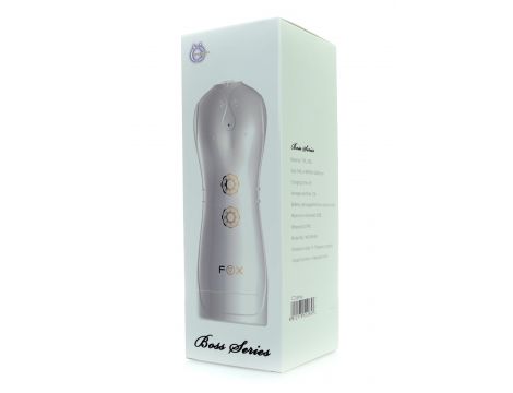 Pulsujący wibrujący masturbator B Series Fox biały USB - 13