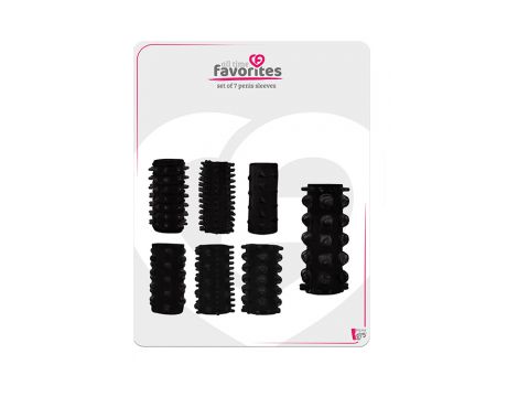Zestaw 7 nakładek na penisa All Time Favorites Dream Toys czarny