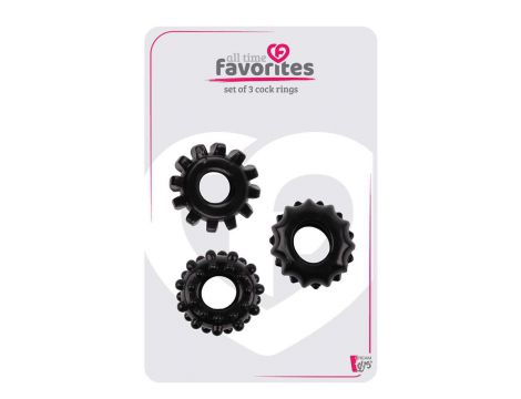 Zestaw 3 pierścieni erekcyjnych All Time Favorites Dream Toys TPE czarny