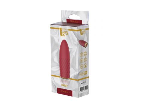 Mini wibrator Marly Romance bordowy silikonowy USB Dream Toys