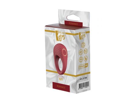Wibrujący pierścień erekcyjny Dream Toys Romance Ivy rubinowy USB - 12