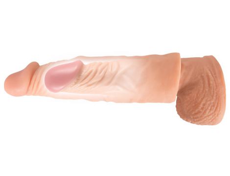Wrażliwa przedłużka penisa Nature Skin 20 cm z wydłużeniem 3 cm - 4