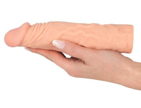 Wrażliwa przedłużka penisa Nature Skin 20 cm z wydłużeniem 3 cm - 14