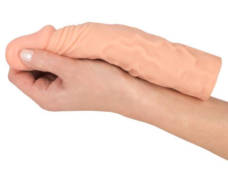 Wrażliwa przedłużka penisa Nature Skin 20 cm z wydłużeniem 3 cm - 16