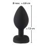 Korek analny silikonowy z sercem You2Toys 7,3 cm - 18
