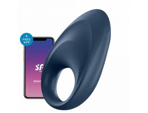 Pierścień wibrujący Satisfyer Mighty One niebieski z aplikacją - 2