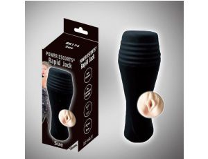 Duży masturbator pochwy Power Escorts Rapid Jack Sue czarny 20 cm