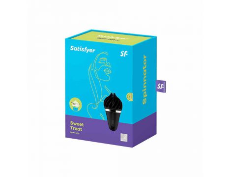 Stymulator łechtaczki obrotowy Satisfyer Sweet Treat różowy brązowy 10 cm - 2