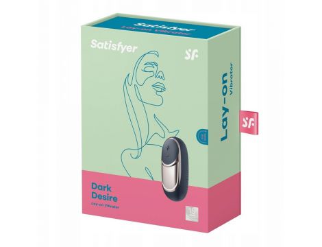 Mini wibrator Satisfyer Dark Desire jasnoniebieski silikonowy USB 9cm - 5