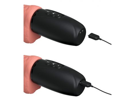 Wibrator realistyczny King Cock Plus z pchnięciami USB 27 cm - 18