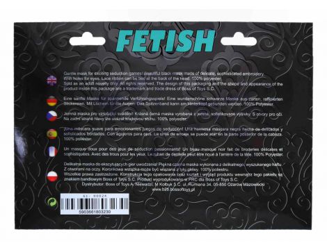 Czarna satynowa maska na oczy Fetish B Series - 3