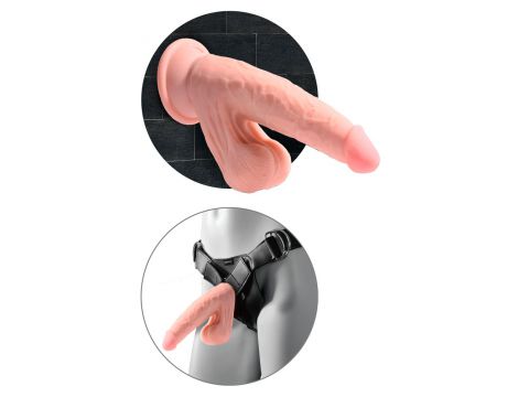 Dildo z cyberskóry King Cock Plus z kołyszącymi jądrami 19,5 cm - 10