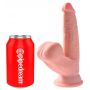 Dildo z cyberskóry King Cock Plus z kołyszącymi jądrami 19,5 cm - 4