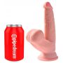 Dildo z cyberskóry King Cock Plus z kołyszącymi jądrami 19,5 cm - 5