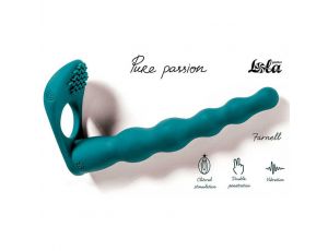 Strapon wibrujący Pure Passion Farnell zielony silikonowy