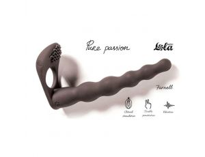 Strap on silikonowy wibrujący Farnell czarny 17 cm