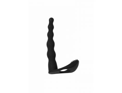 Strap on silikonowy wibrujący Farnell czarny 17 cm - 3