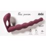 Strap on z wibracją Pure Passion Farnell czerwony 17 cm - 2