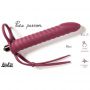 Strap on silikonowy Pure Passion Rori bordowy z wibracją - 2