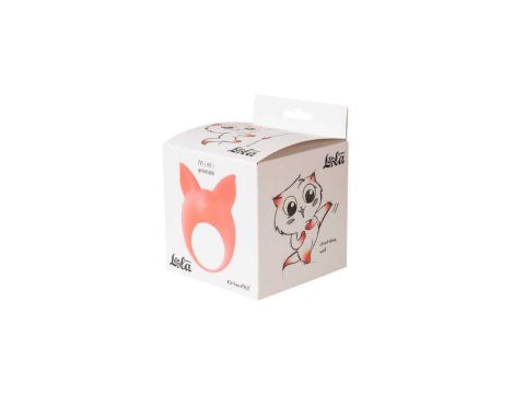 Pierścień silikonowy wibrujący MiMi Animals Kitten Kyle pomarańczowy - 3