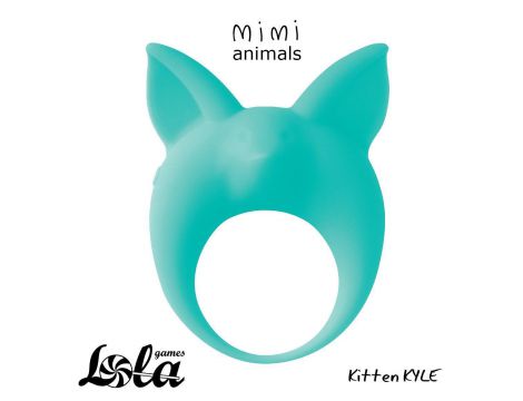 Pierścień wibrujący MiMi Animals Kitten Kyle zielony silikonowy - 2