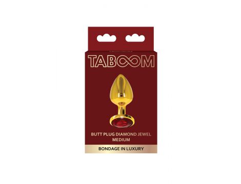Korek analny Taboom złoty z diamentem 8 cm - 2