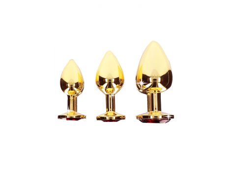 Korek analny Taboom złoty z diamentem 8 cm - 6